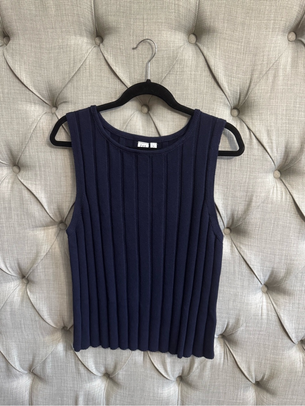 GAP Navy Ribbed Sleeveless Crewneck Tank